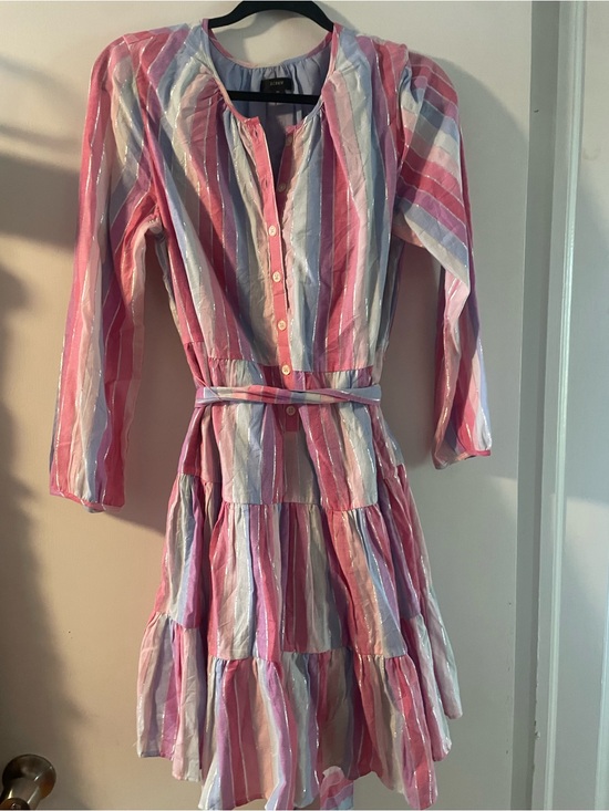 J. Crew Dresses & Skirts - J. Crew Lavender & Pink Striped Dress